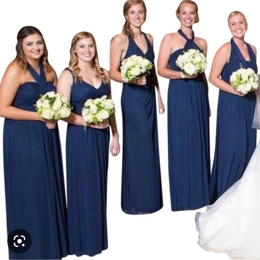 David’s bridal versa bridesmaid dress in marine
